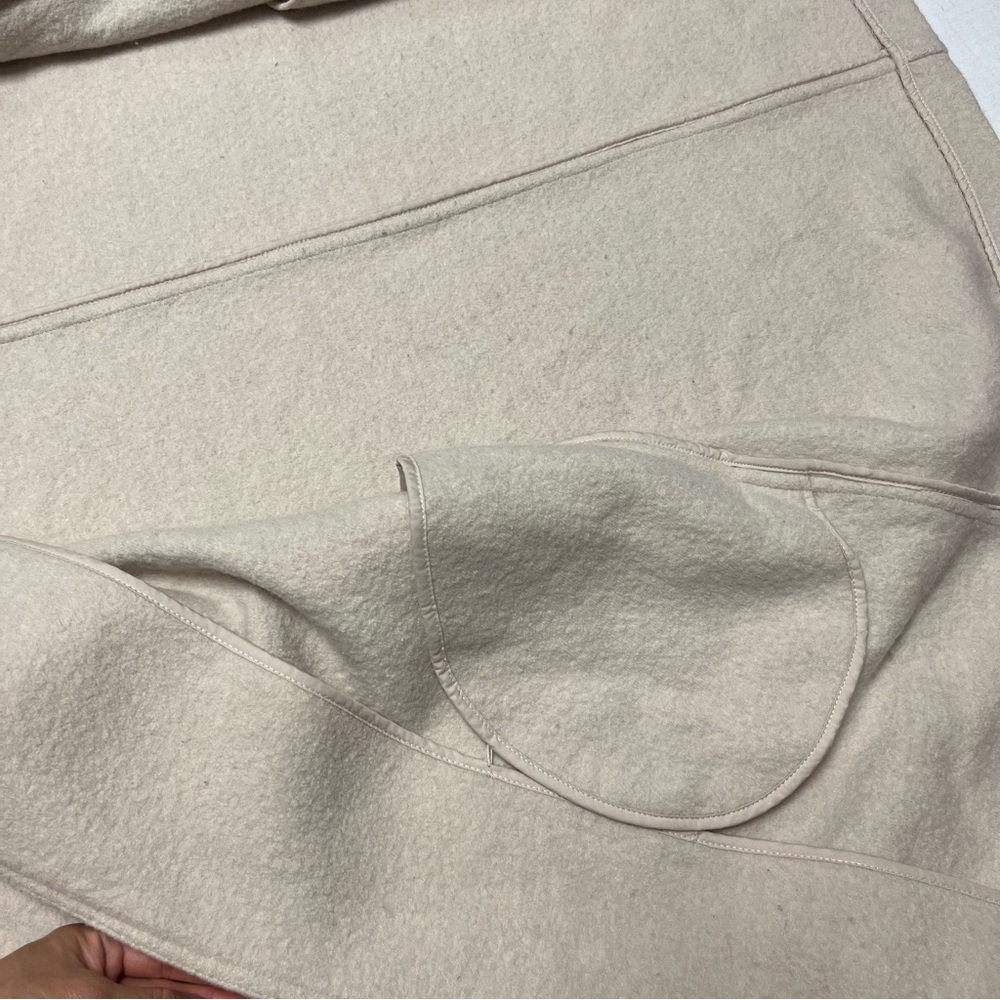 Aritzia Wilfred hooded wool coat cream color - Picture 11 of 14